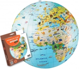 Felfújható földgömb labda 50 cm – állatok