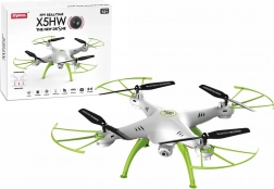 Green and White Remote-Controlled Drone