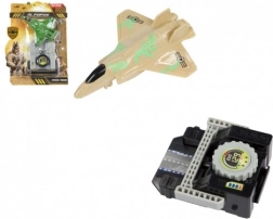 Plastic uitklapbare straaljager 10 cm