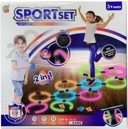 Anelli luminosi rimbalzanti e set di gioco da lancio
