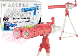 Bublifuk na stativu růžový – elektrická bublinová věž s nastavitelnou výškou