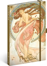 Notique notebook Alfons Mucha – Dance, ruled notebook 13 × 21 cm