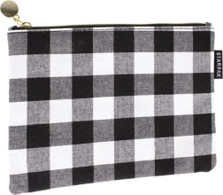 Black-and-white pencil case pouch