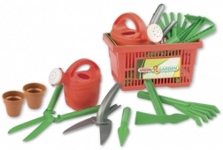 Androni Kids’ Gardening Set in a Basket, 9 Pieces
