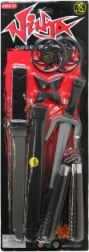 Ninja set for kids with sword, dagger, nunchucks and stars