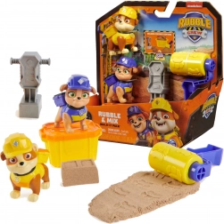 Gradbeni set PAW PATROL Rubble & Crew s kinetičnim peskom in dodatki