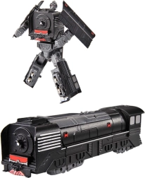 Metalni robot koji se može rastaviti lokomotiva crna