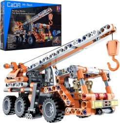 CaDA Building Kit Mobile Crane 22 cm, orange, pull-back, 272 pieces
