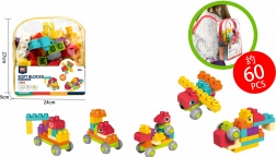 Set of Soft Building Blocks 60 pcs with Backpack