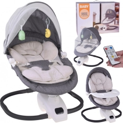 Ležaljka-ljuljačka i hranilica 3-u-1 s mrežom protiv komaraca i daljinskim upravljačem