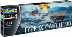Plastic model of German submarine Type IX C/40 1/144