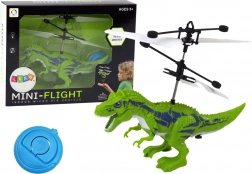 Flying Dinosaur Hand-controlled Helicopter Green