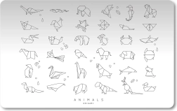 Schreibtischunterlage aus Polypropylen Origami Animals 60 × 45 cm