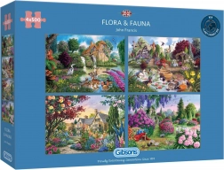 Gibsons Puzzel Flora en Fauna 4x500 stukken