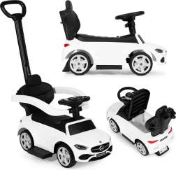 Skubbecykel med styrestang MERCEDES C‑Class med interaktivt rat – Hvid