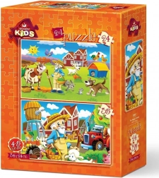 Puzzle Happy Farmer 24 + 35 pieces