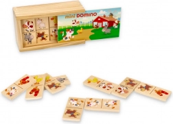 Mini animal dominoes in a box