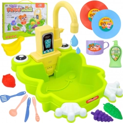 WOOPIE Frog Kids Sink with Running Water, 14 Pieces