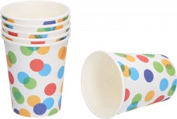 Party Cups with Dots 250 ml, 6 pcs