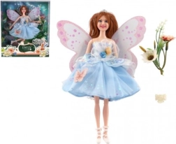 Tündér baba ízületes szárnyakkal és kiegészítőkkel