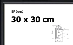 Cadre en plastique 30x30 cm noir