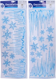 Glimtende juleklistermærker til vinduer