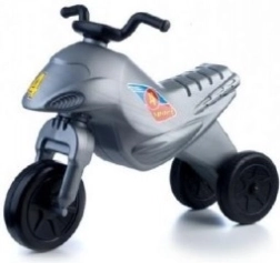 Trójkołowy jeździk Super Bike, srebrny, 44 cm