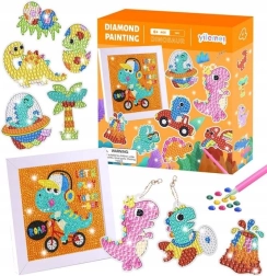 Set per pittura a diamante Dinosauri