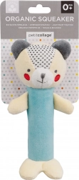 Petit Collage piskajoča ropotuljica medvedek iz organskega bombaža