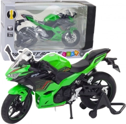 Motocicletta sportiva in metallo verde 1:12