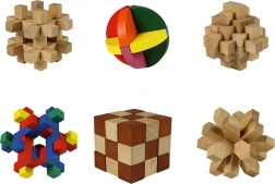 Wooden puzzle for memory exercise