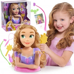 Testa per pettinare e stilizzare DISNEY principessa Rapunzel con accessori, 13 pezzi
