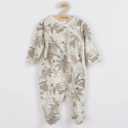 Tutina per neonati in cotone con chiusura laterale New Baby Lovely marrone