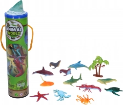 Set of 12 Animals in a Tube