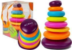 Piramide colorata con anelli per bambini