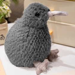 Uccello kiwi di peluche grigio 17 cm