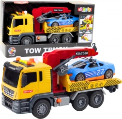 Interactive Tow Truck with Crane and Sports Car