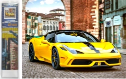 Diamantové malování žlutý sporťák 30 × 40 cm