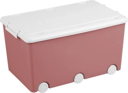Multipurpose pink rolling toy box TEGA