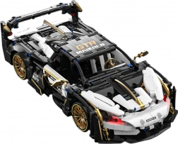 Black-and-White Sports Car Building Set, 1242 pcs