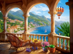 Puzzle Meditation in Montenegro 2000 pieces CASTORLAND