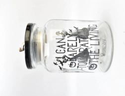 Bocal en verre pour bonbons avec couvercle WEDNESDAY