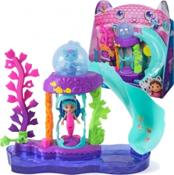 Gabby’s Dollhouse kleurrijk aquarium – speelset met pop Gabi en Zeemeermin