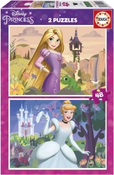 Puzzle DISNEY princeze 2×48 dijelova – Rapunzel i Pepeljuga