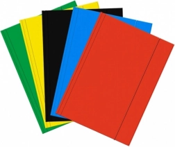A4 document folder with elastic – solid color