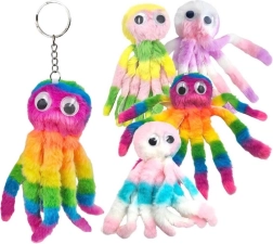 Porte-clés peluche pieuvre 13 cm