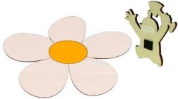 Drvena ukrasna magnet Kopretina