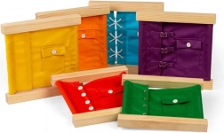 Bigjigs Toys Learn to Dress – Montessori Fastening Frames