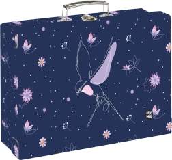 szögletes laminált bőrönd A4 OXY GO virágok