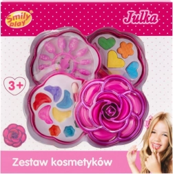 Kosmetiksæt formet som blomst, 4‑delt